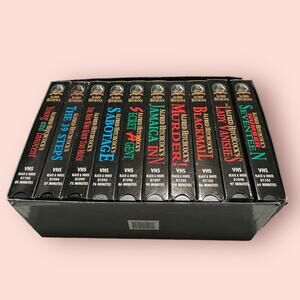 Alfred Hitchcock 10 Film Classics Box Set VHS Video Horror Thriller Vintage